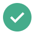 Green checkmark inside a circle icon.